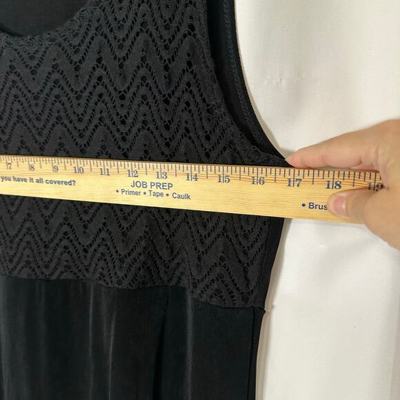 Chico's Travelers Collection Black Maxi Dress w Lace Jacket Sz 2 US L Resortwear - Picture 9 of 15